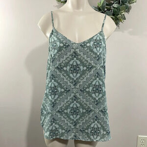 Pink Republic Paisley Floral Sheer Layered Tank Top S